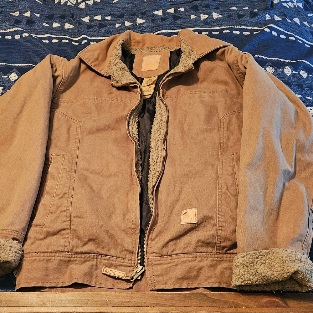 Men's Brown Sherpa-Lined Jacket